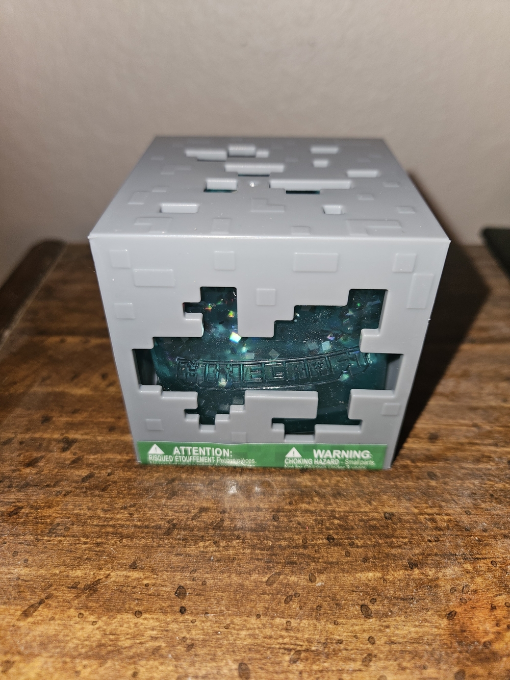 TURQUOISE/TEAL Minecraft Glitter Cube